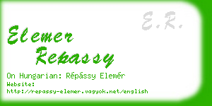 elemer repassy business card